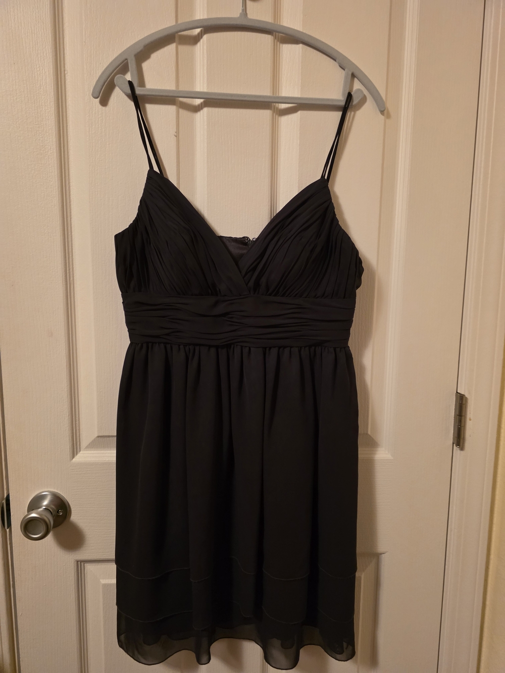 Calvin Klein Black Spaghetti-Strap V-Neck Mini Dress